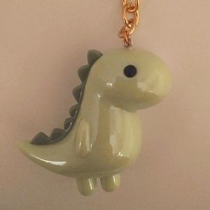 🧁 3/$30 Kawaii Green Dinosaur Keychain NEW